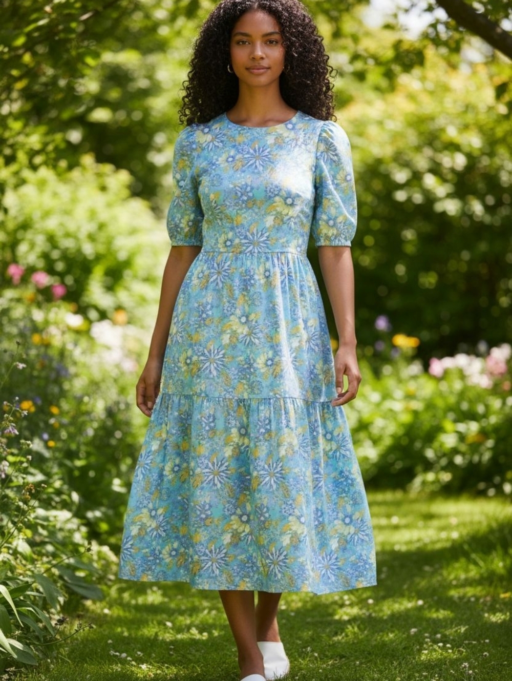 NWT Modcloth Size Small High Tea High Time Midi Dress With Slip!!